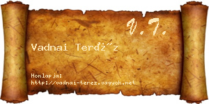 Vadnai Teréz névjegykártya