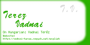 terez vadnai business card